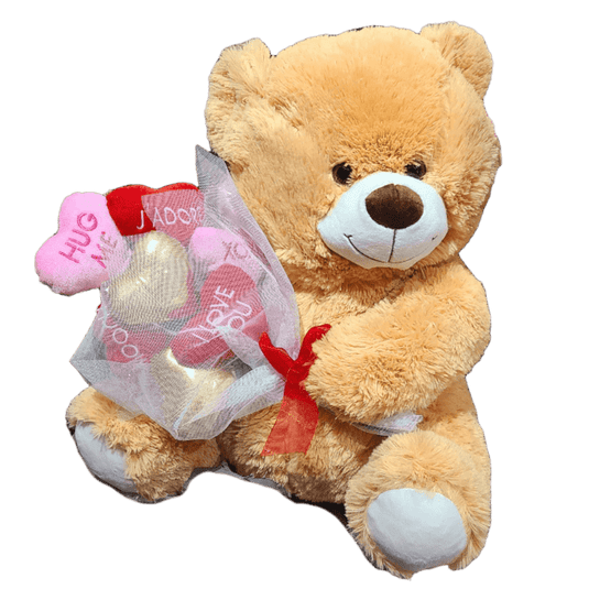 Golden Giant Teddy with Heart