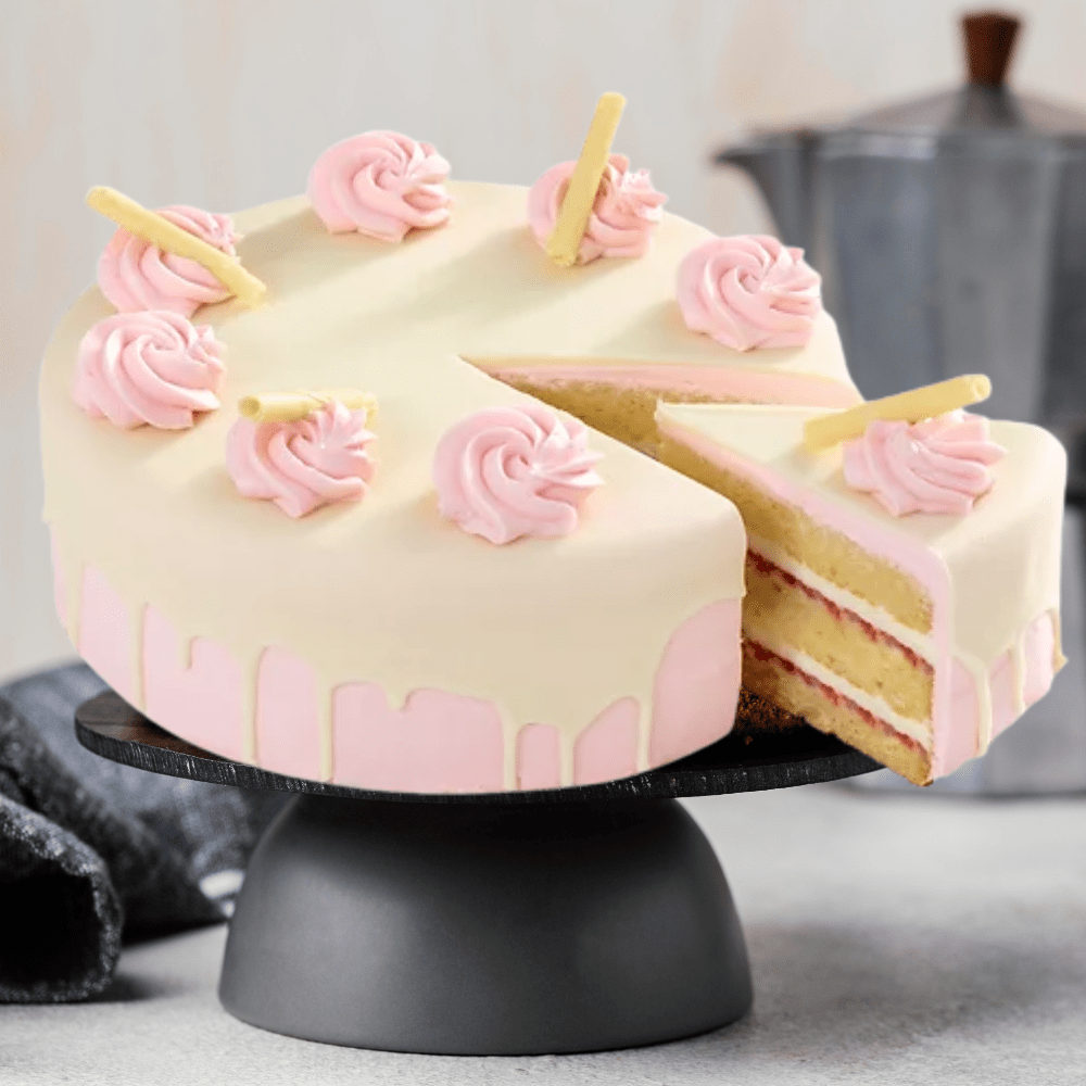 White Chocolate Raspberry Cake