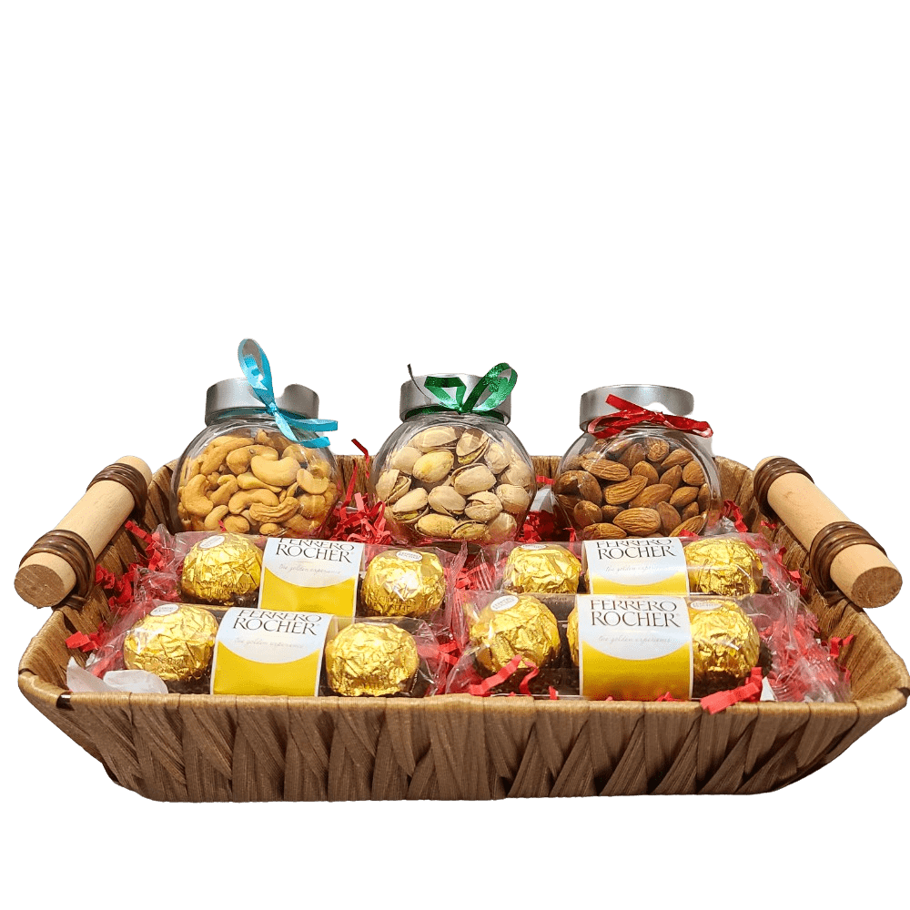 Premium Dry Fruits & Chocolates Gift Basket - Luxury Gourmet Collection